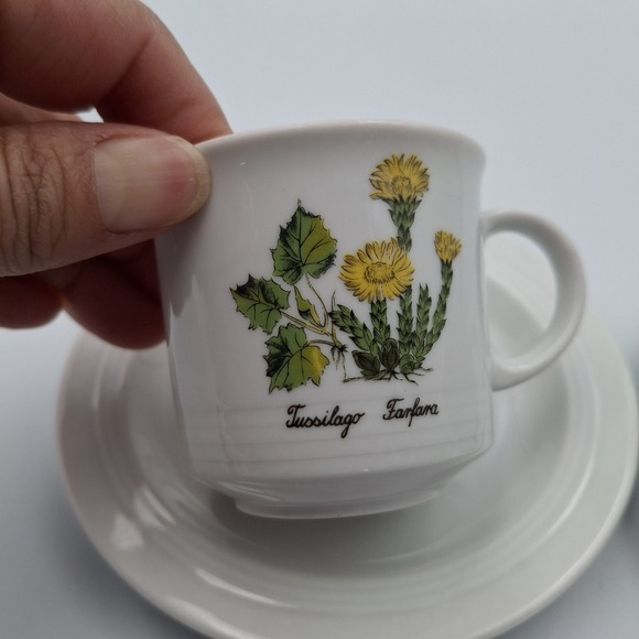 Vintage Seltmann Weiden Demitasse Tea‎ Cup & Saucer Set of 2 Bavaria Tea Flowers - Picture 4 of 9